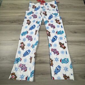 Care Bears White Fleece Lounge‎ Pajama Pants Medium M Winter Holiday NWT